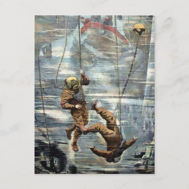 Vintage Victorian Divers Vykort (Framsida)