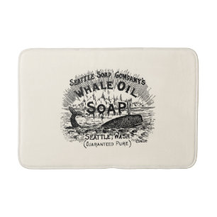 Vintage Victorian Era 1894 Whale Oil Soap och Badrumsmatta