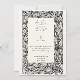 Vintage Victorian Era Art nouveau Blommigt Ram Inbjudningar