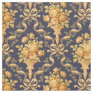 Vintage Victorian Era Blommigt Brocade Mönster Tyg