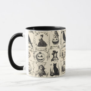 Vintage Victorian Era Halloween Mugg