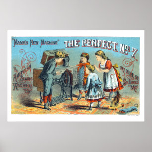 Vintage Victorian Era Sewing Maskin Ad Poster