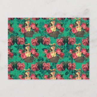 Vintage Victorian Flowers Vykort