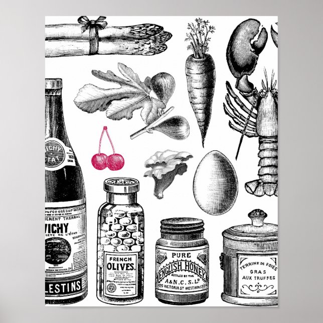 Vintage Victorian Foodie Poster (Framsidan)