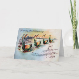 Vintage Victorian Frogs julkort Helgkort