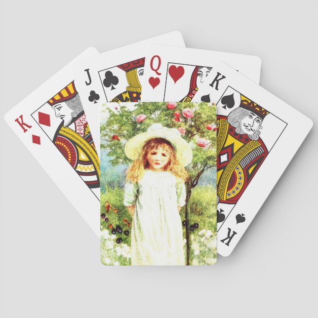Vintage Victorian Girl Casinokort (Baksidan)