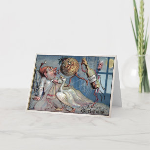 Vintage Victorian God jul Card Helgkort