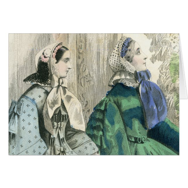 Vintage Victorian Hälsningskort (Framsidan Horizontal)