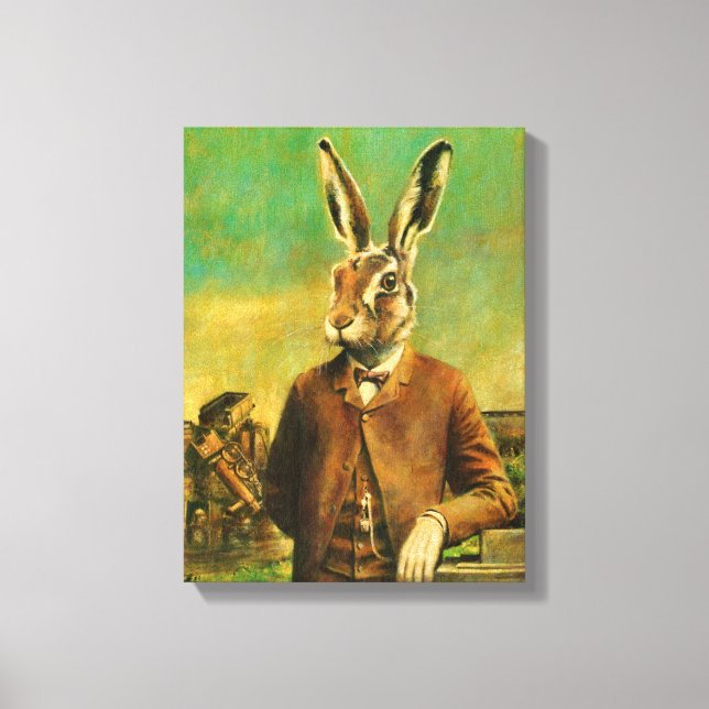 Vintage Victorian Hare Canvas (Framsida)