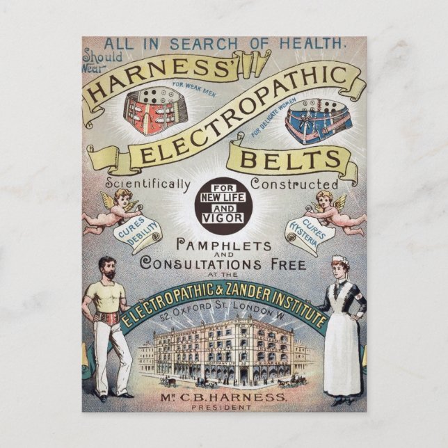 Vintage Victorian Harness Advertisement Postcard Vykort (Framsida)