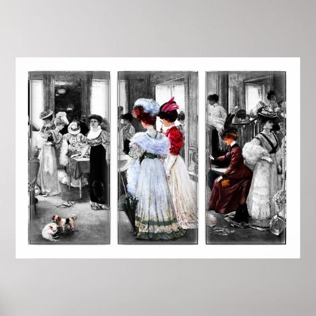 Vintage Victorian High Mode Art Poster (Framsidan)