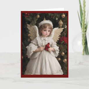 Vintage Victorian Julgel Helgkort
