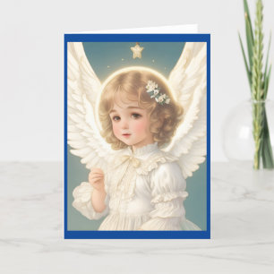 Vintage Victorian Julgel Helgkort