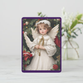 Vintage Victorian Julgel Julkort