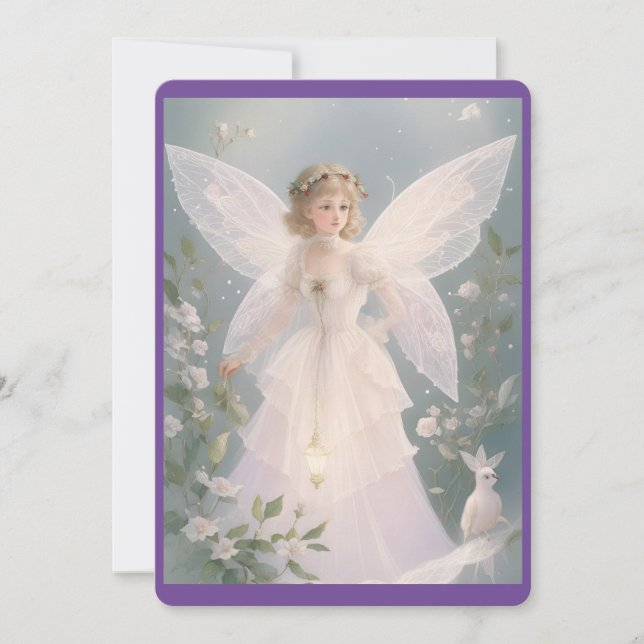 Vintage Victorian Julgel Julkort (Framsida)