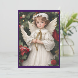 Vintage Victorian Julgel Julkort