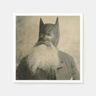 Vintage Victorian Man som bar en mask med Öron Pappersservett