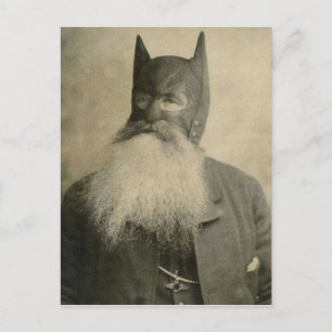 Vintage Victorian Man som bar en mask med Öron Vykort