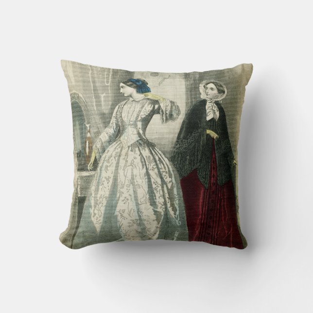 Vintage Victorian Mode Kudde (Framsida)