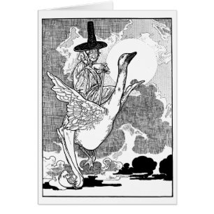 Vintage Victorian Mother Goose av Charles Robinson Hälsningskort