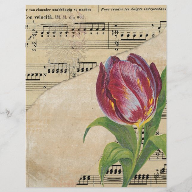 Vintage Victorian Music Romantik Tulips (Framsida)