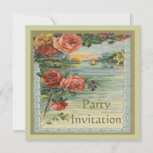 Vintage Victorian Party-inbjudan Inbjudningar
