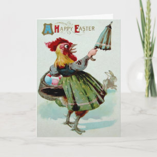 Vintage Victorian Påsk Card Helgkort