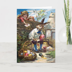 Vintage Victorian Påsk Card Helgkort