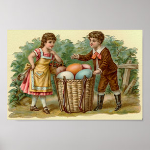 Vintage Victorian Påsk Poster