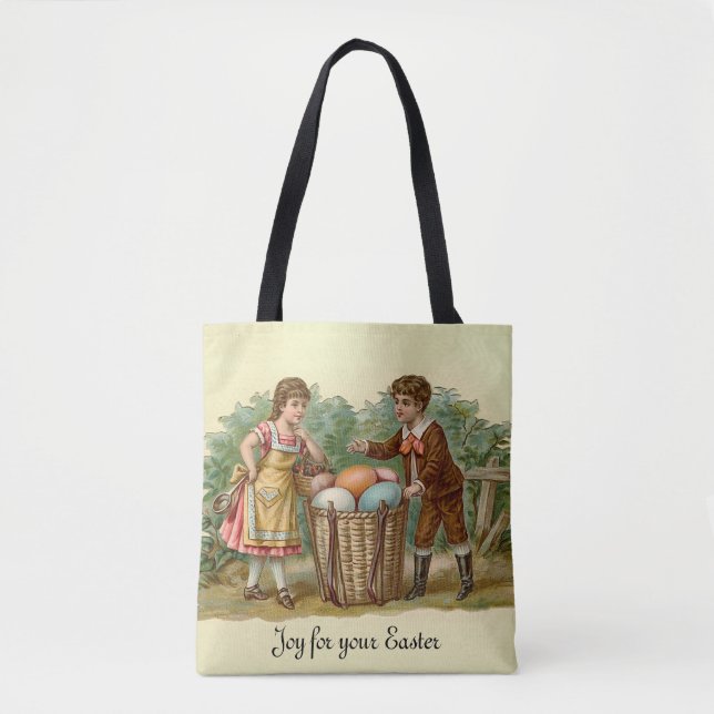 Vintage Victorian Påsk Tygkasse (Framsida)