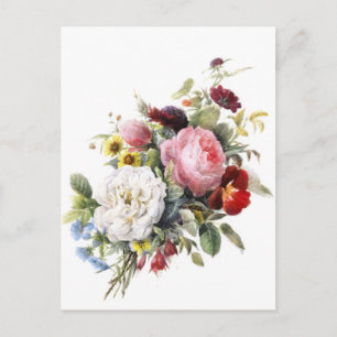 Vintage Victorian Rosor och annan vacker blomma Vykort