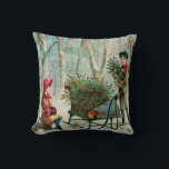 vintage,victorian,rustik,christmas,mönster,flicka  kudde<br><div class="desc">vintage, segeroriska, rustiska, jultoma, mönster, flicka och pojke, ta julafton träd och dekorera</div>