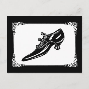 Vintage Victorian Shoe Vykort