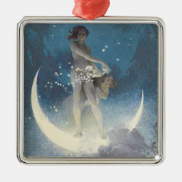 Vintage Victorian Star Scattering Änglar Julgransprydnad Metall