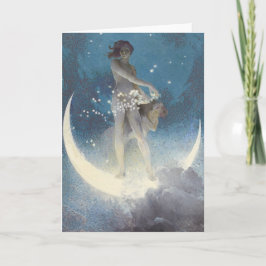 Vintage Victorian Star Scattering Änglar Kort