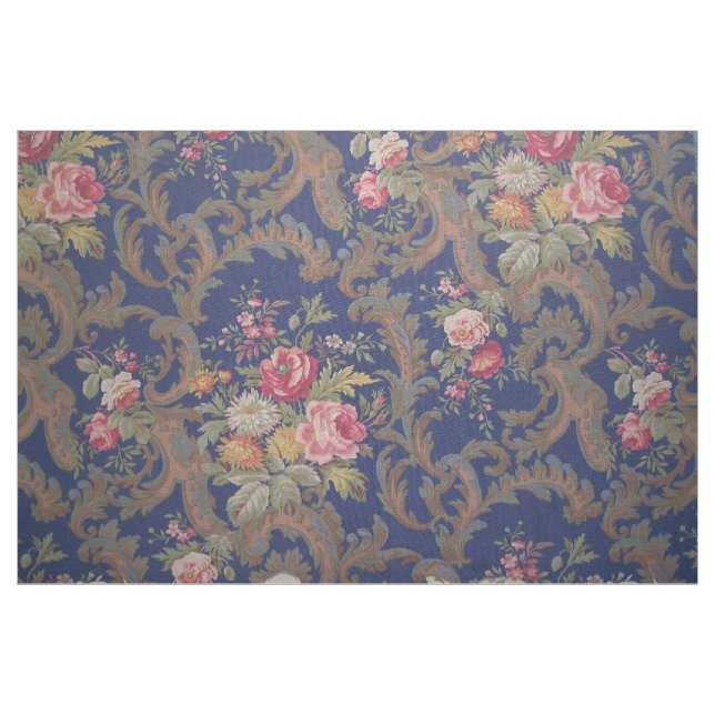 Vintage Victorian Stil Blommigt Fabric Tyg (Yard)