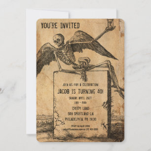 Vintage Victorian Stil Creepy Anpassade Party Inbjudningar