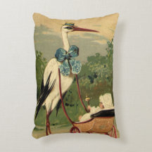 Vintage Victorian-stork och barnvagn