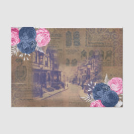 Vintage Victorian Street Old paper tissue paper