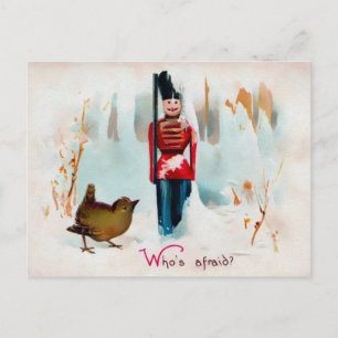 Vintage Victorian Tin Soldier jul Vykort