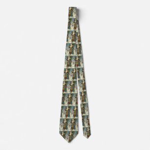 Vintage Victorian Tomte med julgran Slips