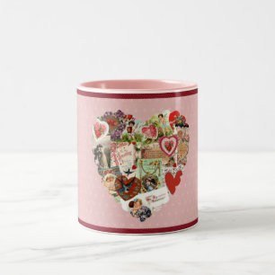 Vintage Victorian Valentine Cards Heart Mugg