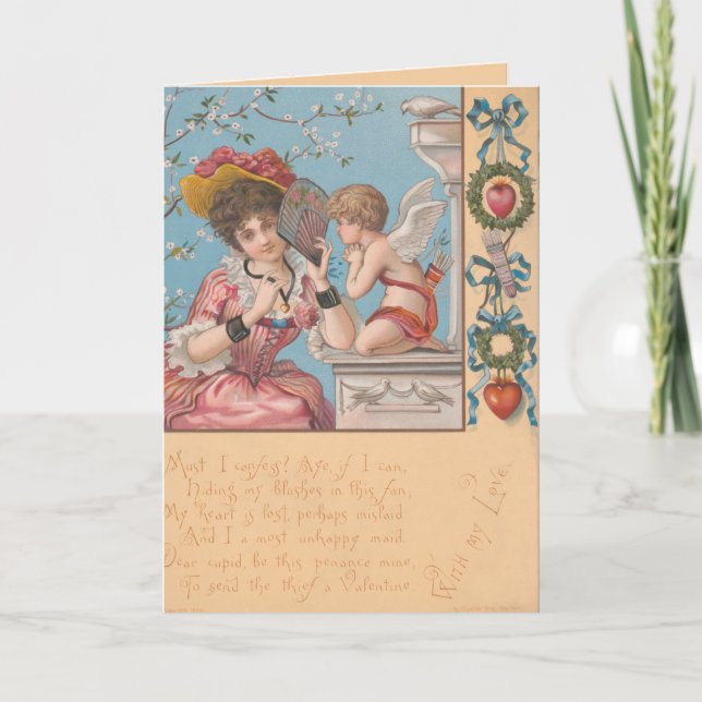 Vintage Victorian Valentine från henne Kort (Framsida)