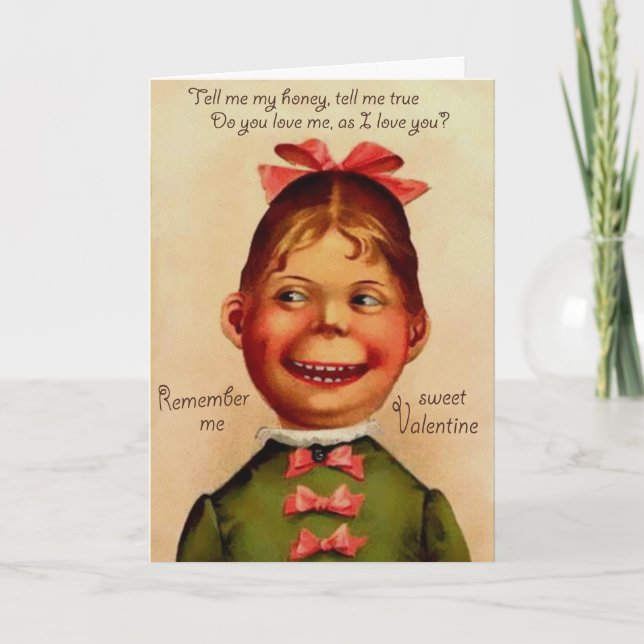 Vintage Victorian Valentines day Card Helgkort (Framsida)