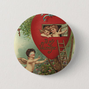 Vintage Victorian Valentines day Cherubs Treehouse Knapp