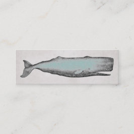 Vintage Victorian Whale Business eller Personal Mini Visitkort