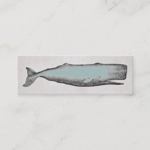 Vintage Victorian Whale Business eller Personal Mini Visitkort