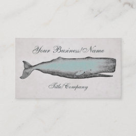 Vintage Victorian Whale Visitkort
