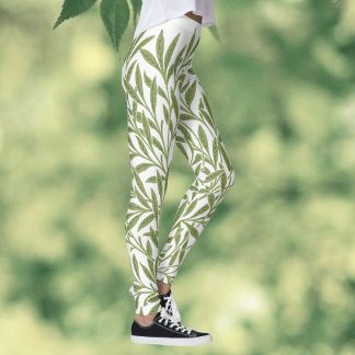 Vintage Victorian Willow Lövs av William Morris Leggings