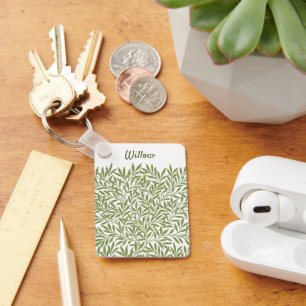 Vintage Victorian Willow Lövs av William Morris Nyckelring